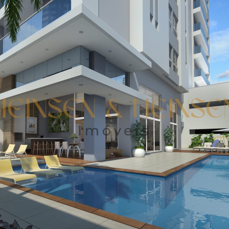 Piscina com espaço gourmet